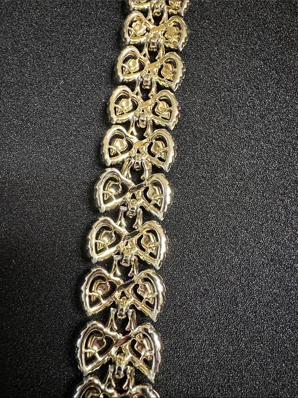 Vintage 1950s P.I.M. Piscitelli Gold Leaf Link Demi Parure Set Bracelet Earrings - Picture 7 of 15
